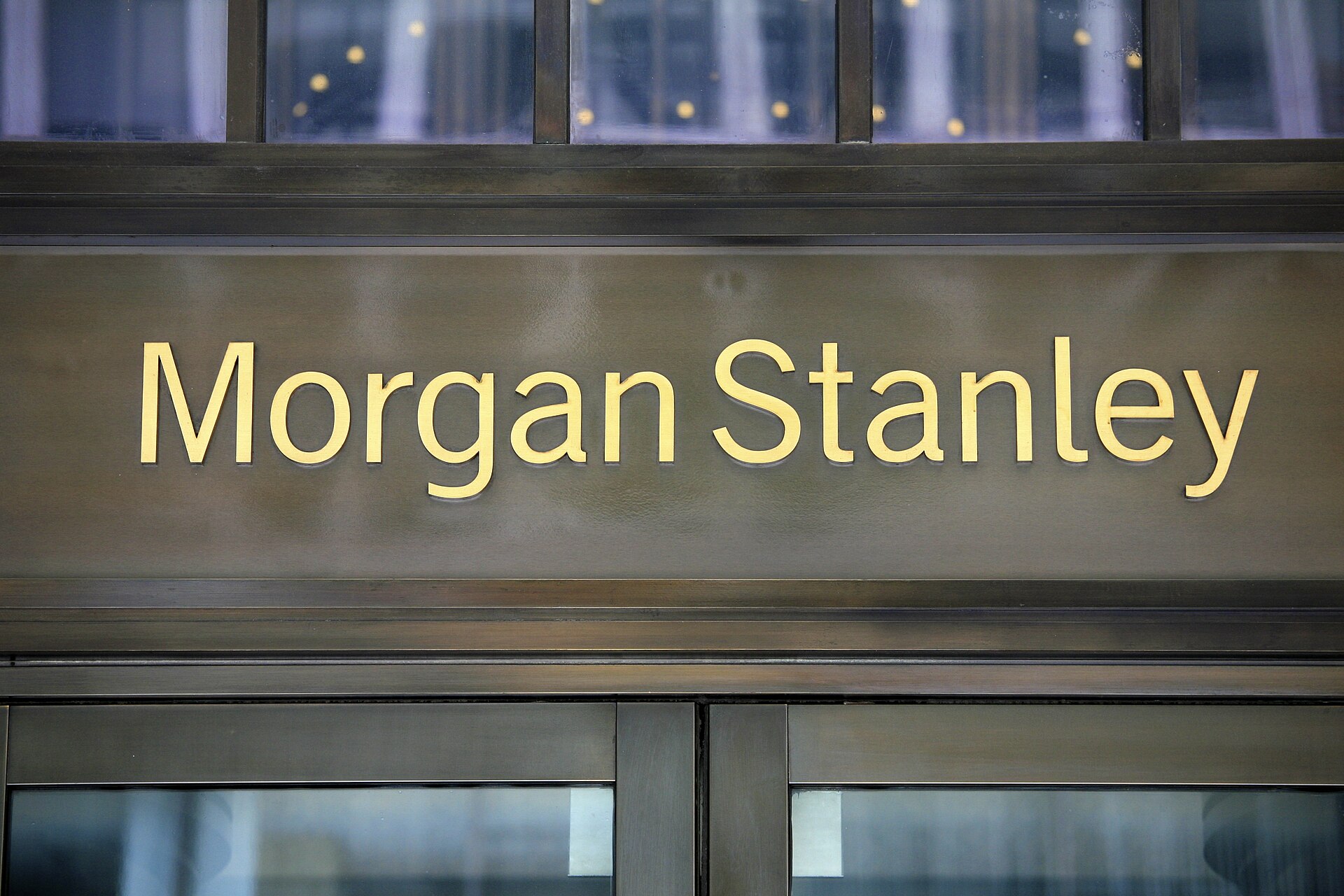 Morgan Stanley's headquarters tower in Times Square, New York